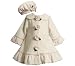 Bonnie Baby Baby-girls Infant Ruffle Sleeve and Hem Coat, Ivory, 18 Months