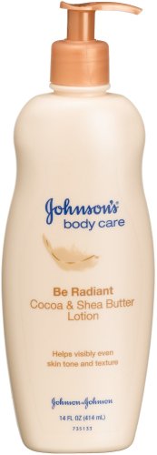 Johnson's Body Care, Be Radiant Cocoa & Shea Butter Lotion, 14-Ounce Pump Bottles (Pack of 4)