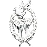 14k White Gold Wings Of Remembrance Lapel Pin