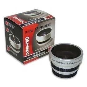 Opteka 0.43x HD² Full Fisheye Lens for Canon VIXIA HF R200, R20, R21, ELURA 80, 85, 90, OPTURA 50, 60, 600, MVX300, MVX330i, MVX350i, MVX40i/40, MVX45i and MVX4i Digital Camcorders