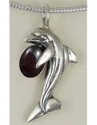 A Delightful Little Dolphin Pendant, with Bloodstone ...Jewelry Made in America