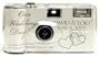 10 Pack Personalized Silver Love Wedding Cameras - Matching Table Cards Included - 27 Exposures - Built-in-flash - 35mm - 400 ISO Film