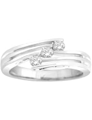 Sterling Silver White Diamond Fashion Ring (1/4 cttw, H-I Color, I2-I3 Clarity)