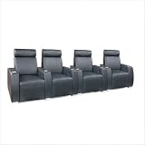 Bass EXECUTIVE-LNGR-4 Executive Row of Four Home Theater Chairs with Optional Motor