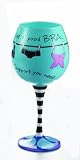 Mud Pie Support Hand Painted Wine Glass