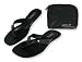 Sidekicks Foldable Flip Flop Sandals w/ Carrying Case Black Small