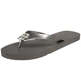 Patricia Green Women's Crystal Thong Sandal,Grey,7 M US