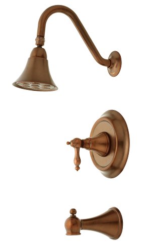 Belle Foret BFN57001TB Pressure Balance Tub and Shower Faucet, Tumbled Bronze