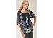 How To Measure Bra Sizes : Misses Bay Studio Career Blue Multi Elbow Sleeve Blouse