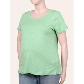 Motherhood Maternity: Plus Size Short Sleeve Scoop Neck Maternity T Shirt