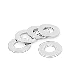 uxcell フラットワッシャー　 M6x 12x 1mm　304ステンレス鋼素材　シルバー　5個入り