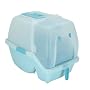 Iris Easy To Clean Hooded Cat Litter Box 15-inch W by 20-inchL by 16-1/2-inchH, Blue