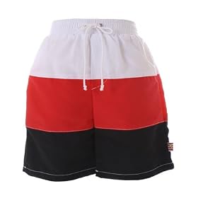 Buy Banana Cabana White Red Black Boys Swim Shorts by Plum Pudding/Marmalade