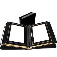 Classic Album Princess Series Album, Black Leather Cover with 9 Library Bound Black Pages, Holds 18 4