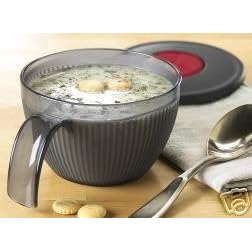 Tupperware Smokey Grey Rock N Serve Soup Mug by Tupperware
