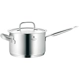 Review WMF UK LTD 726216030 / WMF Gourmet Plus 18/10 stainless steel saucepan with lid and helper handle 20cm/3.7ltr