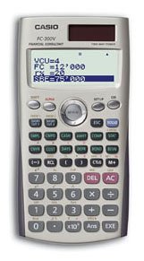 Casio FC-200V Financial Calculator with 4-Line Display