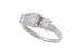 Sterling Silver Round Cut 3 CZ Anniversary Band Ring