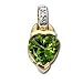 14kt Yellow Gold Heart Shaped Peridot Pendant