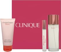 Happy Heart by Clinique for Women A Giving Heart 3 Piece Set Icludes: 1.7 oz Perfume Spray + 2.5 oz Body Cream + 0.2 oz Perfume Roll-On Pen