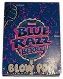 Charms Blue Razzberry Blow Pops (Blo Pops) Lollipops 48 count