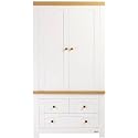 Izziwnotnot Hemingway Two Wardrobe - White