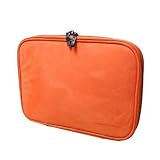 CaseCrown Double Memory Foam Netbook Pouch (Orange Faux Suede) to Carry the Toshiba Mini NB305-N310 10.1-Inch Black Onyx Netbook