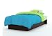 Twin Size Platform Bed Contemporary Style in Chocolate Finish