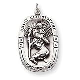 Sterling Silver St.Christopher Medal