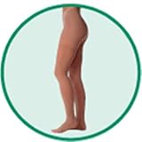 Varin Soft Cotton Pantyhose with Body Part 'A', hip cir < 104 cm Full Foot, Beige, Size 2, Small, C