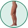 Varin Soft Pantyhose with Body Part 'A', hip cir < 104 cm Full Knit Lymphedema, Beige, Size 6, XXLa