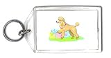 Keychain with poodle, gifts, presents, dog