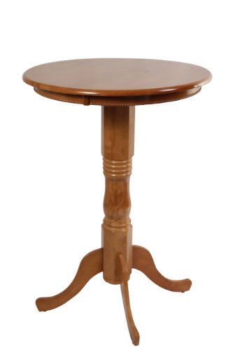 Pedestal Pub Table with Fruitwood Finish