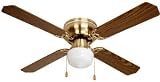 Aloha #11003 42 Brass Hugger Ceiling Fan