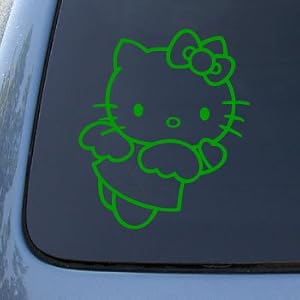 HELLO KITTY ANGEL - Vinyl Decal Sticker #A1401 | Vinyl Color: Green
