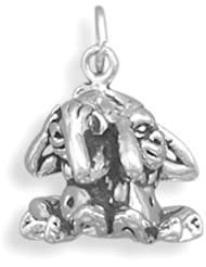Hear See Speak No Evil Monkeys Charm Sterling Silver 3D, Made in the USA