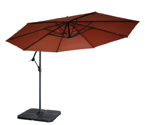 Zangenberg 64373_516 Ampelschirm Haiti 350 cm, rund, 8-teilig, terracotta Preisvergleich