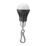 Neiko Keychain LED Light Bulb Charm Flashlight - Black