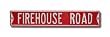FIREFIGHTERS "FIREHOUSE ROAD" Authentic METAL STREET SIGN (6" X 36")