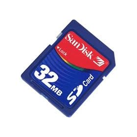 32MB SD (Secure Digital) Card Sandisk SDSDB-32 or SDSDJ-32 (BQH-S)-Flash Memory
