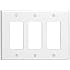 Leviton 80611-W 3-Gang Decora/GFCI Device Decora Wallplate, White