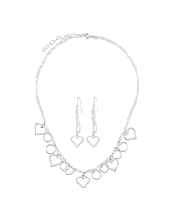 Sterling Silver Necklace And Earring Set