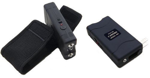 MTW-800 - Black Stun Gun 6.8 Million Volts - Rechargeable with Flashlight.