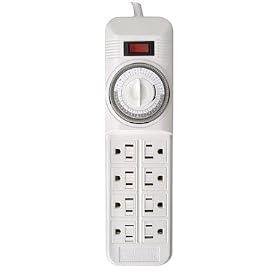 3 each: Woods Indoor 8 Outlet Timer Power Strip (22575) by Coleman Cable
