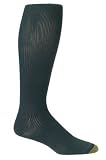  : Gold Toe Men's Firm Compression Support Over the Calf Dress Sock, Navy, Large