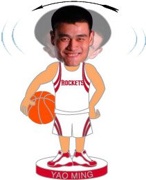 Houston Rockets Yao Bobbing Head Pin