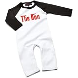 Produkt-Bild: Freche Babykleidung - 'The Don' witziger schwarzer Strampelanzug/Babybody 0-3 Monate (Rude Baby Clothes - The Don funny baby Black Romper Suit/Babygrow 0-3 months)