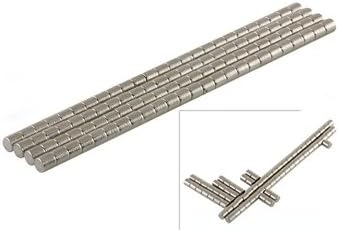 Cylinder Magnetic Toy 3 x 3 mm Set of 100 (Silver)
