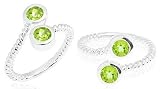 Round Cut Peridot Toe/Pinky Ring Sterling Silver