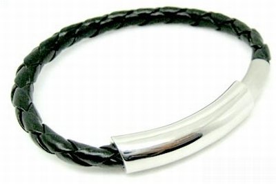 cored geflochtenes Lederarmband mit Edelstahl-Schlie&szlig;e schwarz c35-schwarz Preisvergleich